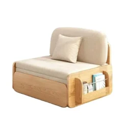 Foldable Wooden Sofa Bed - Minimalist Japanese Comfort Bed
