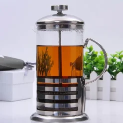 French-Press-Kaffeemaschine aus Edelstahl – 350 ml tragbarer Brüher für frischen Kaffee
