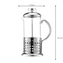 French-Press-Kaffeemaschine aus Edelstahl – 350 ml tragbarer Brüher für frischen Kaffee