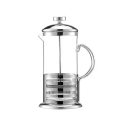 French-Press-Kaffeemaschine aus Edelstahl – 350 ml tragbarer Brüher für frischen Kaffee