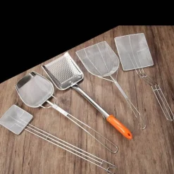 Frittierspatel aus Edelstahl – Sieb-Kochwerkzeug zum Frittieren und Abtropfen