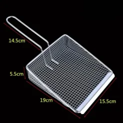 Frittierspatel aus Edelstahl – Sieb-Kochwerkzeug zum Frittieren und Abtropfen