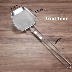 Frittierspatel aus Edelstahl – Sieb-Kochwerkzeug zum Frittieren und Abtropfen