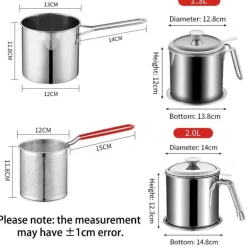 Frittiertopf mit Sieb für perfekt knusprige Hähnchen-Pommes Frites