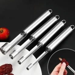 Fruchtkernentferner - Edelstahl-Apfel-Birnen-Dattel-Schneidemesser