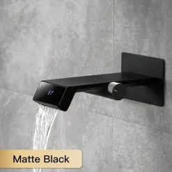 Futuristischer Badezimmerhahn mit Digitalanzeige – Hochwertige Waschbeckenarmatur