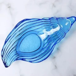 Galvanisierter Kristallglasteller mit Meeresmotiven – Dekorativer Tellerunterteller