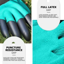 Gartenkrallenhandschuhe - Gummi-Gartenhandschuhe mit Krallenspitzen