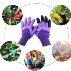 Gartenkrallenhandschuhe - Gummi-Gartenhandschuhe mit Krallenspitzen