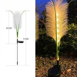 Gartenlaterne aus Schilf – Solar-Dekoleuchte für den Außenbereich