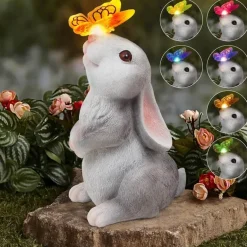 Gartenlicht - Schmetterlingsblumenhasen-Dekor