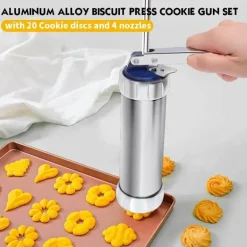 Gebäckspritze aus Edelstahl – Keksmacher-Backwerkzeug