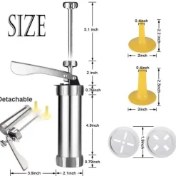 Gebäckspritze aus Edelstahl – Keksmacher-Backwerkzeug