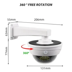Gefälschte Solar-Überwachungskamera für den Außenbereich – wasserdichte Überwachungsattrappe