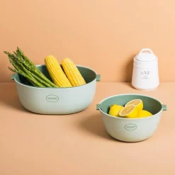 Gemüsekorb mit doppeltem Abfluss – Küchenspülensieb