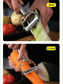 Gemüseschäler aus Edelstahl – Scharfes, schlichtes Design