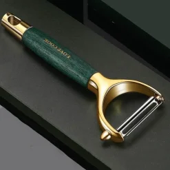 Gemüseschäler aus Edelstahl – Küchenwerkzeug mit Holzgriff