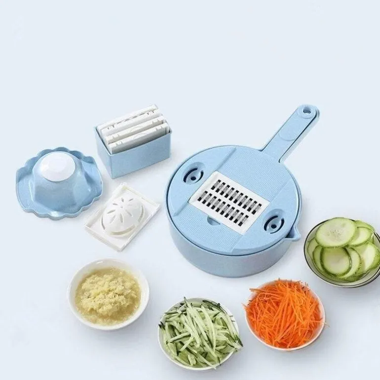 Gemüseschneider-Set aus Edelstahl – 11-teiliges multifunktionales Küchenwerkzeug