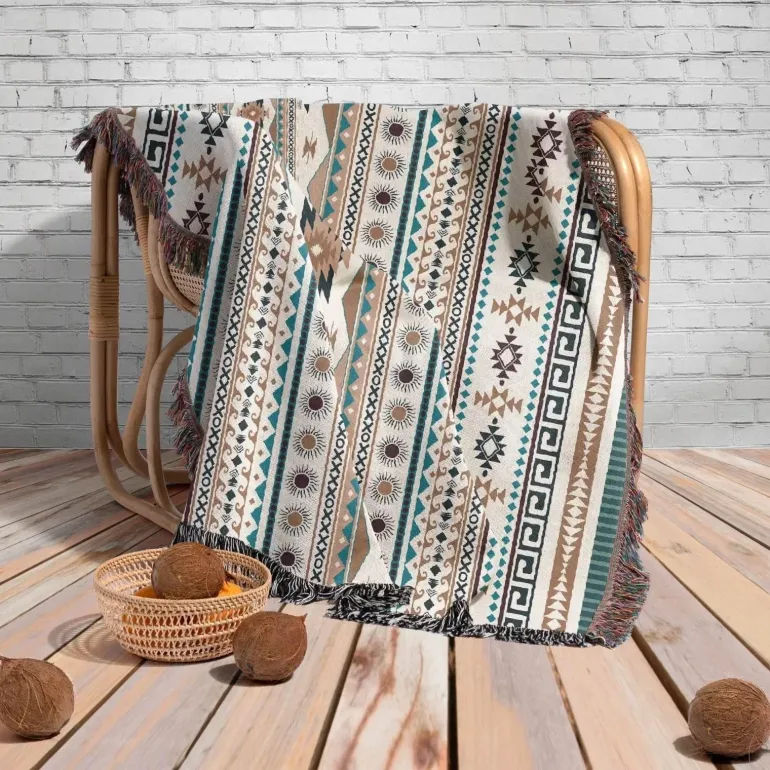 Gemütliche nordische Outdoor-Decke – Boho-Sofabezug für die Dekoration von Zuhause und Hotels