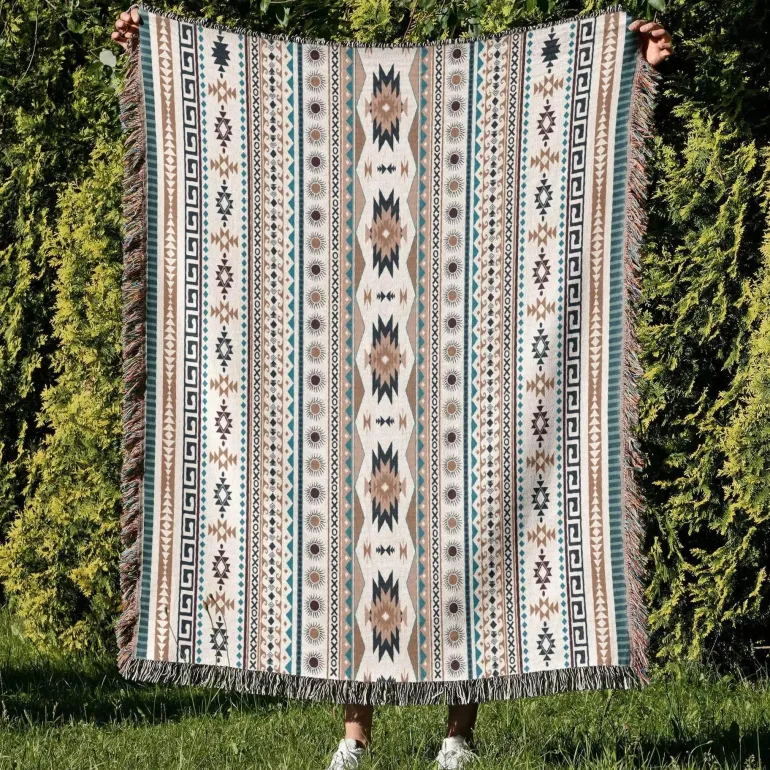 Gemütliche nordische Outdoor-Decke – Boho-Sofabezug für die Dekoration von Zuhause und Hotels