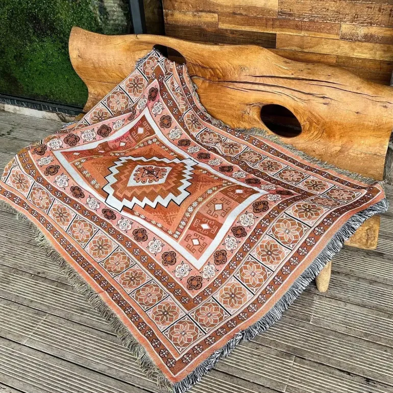 Gemütliche nordische Outdoor-Decke – Boho-Sofabezug für die Dekoration von Zuhause und Hotels