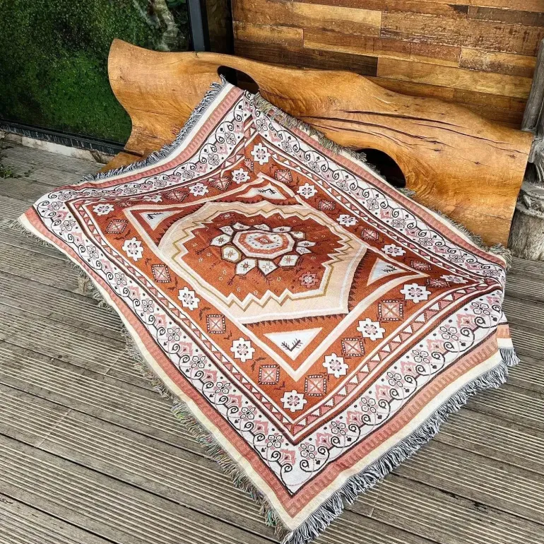 Gemütliche nordische Outdoor-Decke – Boho-Sofabezug für die Dekoration von Zuhause und Hotels