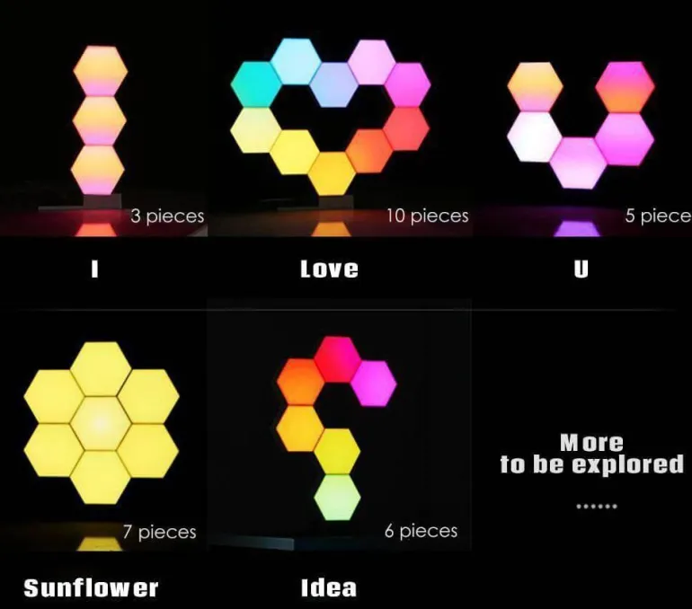 Geometric LED Night Light - Creative Home Decor Accent