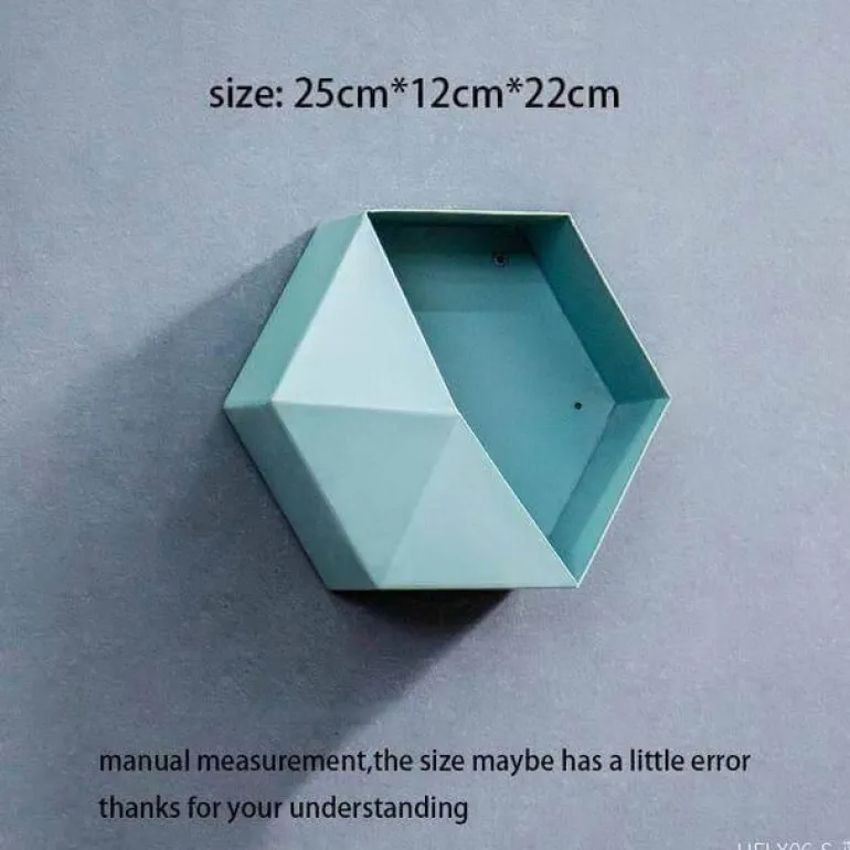 Geometrische Diamant-Wandvase - Nordisches Regaldekor