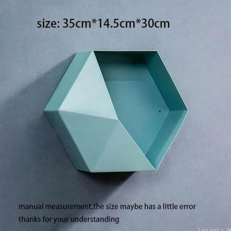Geometrische Diamant-Wandvase - Nordisches Regaldekor