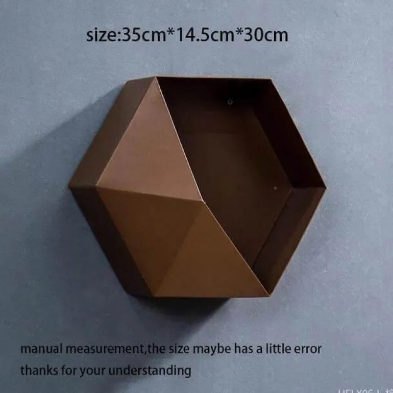 Geometrische Diamant-Wandvase - Nordisches Regaldekor