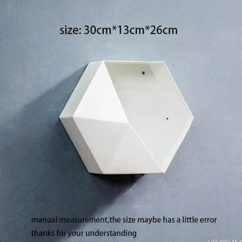 Geometrische Diamant-Wandvase - Nordisches Regaldekor