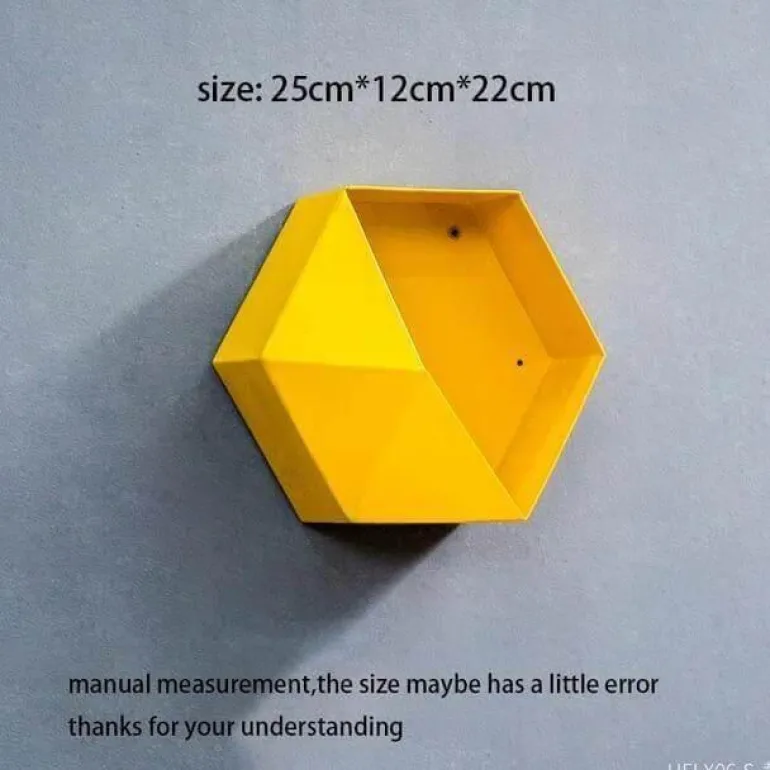 Geometrische Diamant-Wandvase - Nordisches Regaldekor