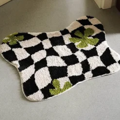 Geometrischer Flächenteppich - Moderner dekorativer Teppich mit unregelmäßigem Gitter