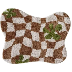 Geometrischer Flächenteppich - Moderner dekorativer Teppich mit unregelmäßigem Gitter