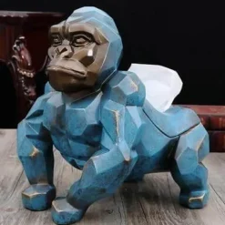 Geometrischer Gorilla-Taschentuchhalter - Moderner Tier-Taschentuchhalter