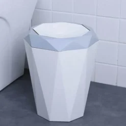 Geometrischer Mülleimer - Kreativer Abfallkorb