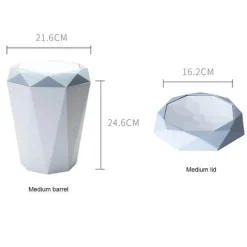 Geometrischer Mülleimer - Kreativer Abfallkorb