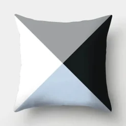 Geometrisches hellblaues Kissenbezug-Set - Nordische dekorative Bettwäsche