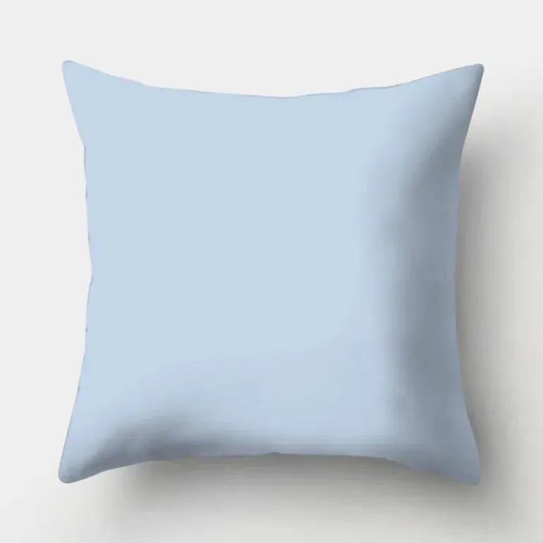 Geometrisches hellblaues Kissenbezug-Set - Nordische dekorative Bettwäsche