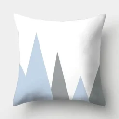 Geometrisches hellblaues Kissenbezug-Set - Nordische dekorative Bettwäsche