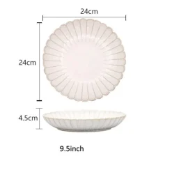 Geschirrset aus weiß glasierter Keramik – Elegante Geschirrkollektion