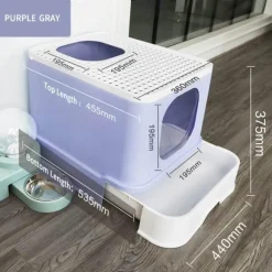 Geschlossene Katzentoilette – Geruchskontrolle, Anti-Spritz-Design