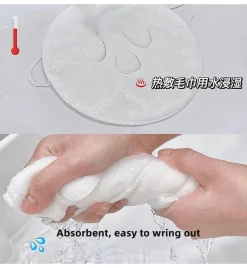 Gesichtsdampfer-Spa-Set – Handtuch und Baumwollmaske-Kombination