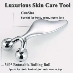 Gesichtsmassagegerät Gua Sha Kaltroller Haut, Straffungs- und Modellierwerkzeug