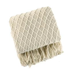 Gestrickte Ananas-Überwurfdecke - Nordisches Sofadekor