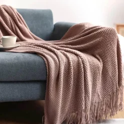 Gestrickte Ananas-Überwurfdecke - Nordisches Sofadekor