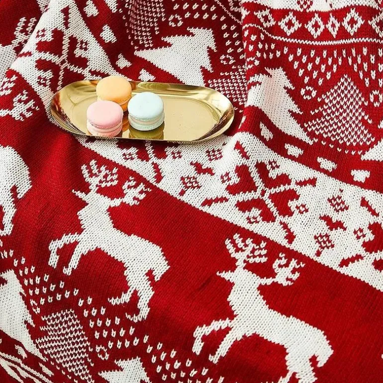 Gestrickte Weihnachtsbaumdecke - Festliche Weihnachtsdekoration