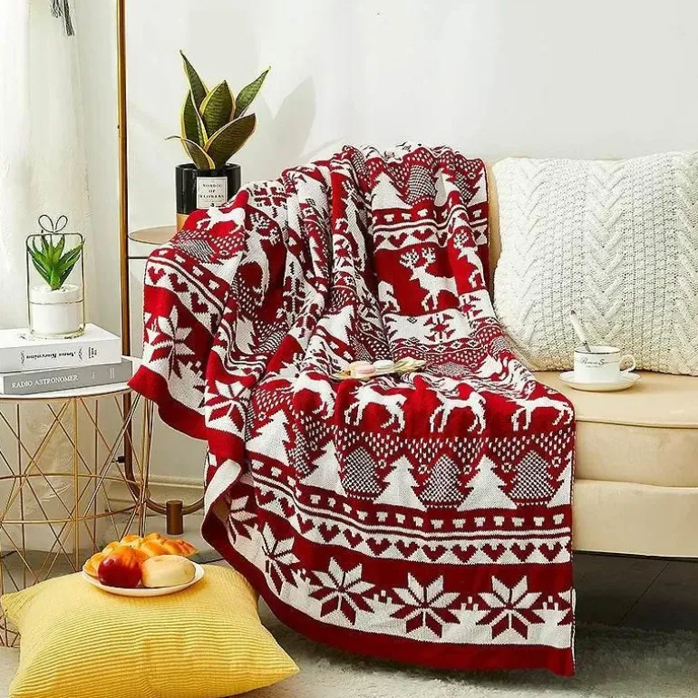 Gestrickte Weihnachtsbaumdecke - Festliche Weihnachtsdekoration