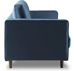 Getuftetes Samt-Loveseat - Hellblaues 2-Sitzer-Sofa
