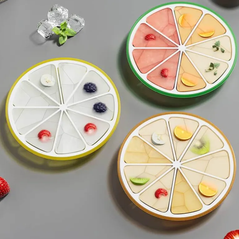 Gewellte Silikon-Eiswürfelform – Dekorative Eisschale für Partys